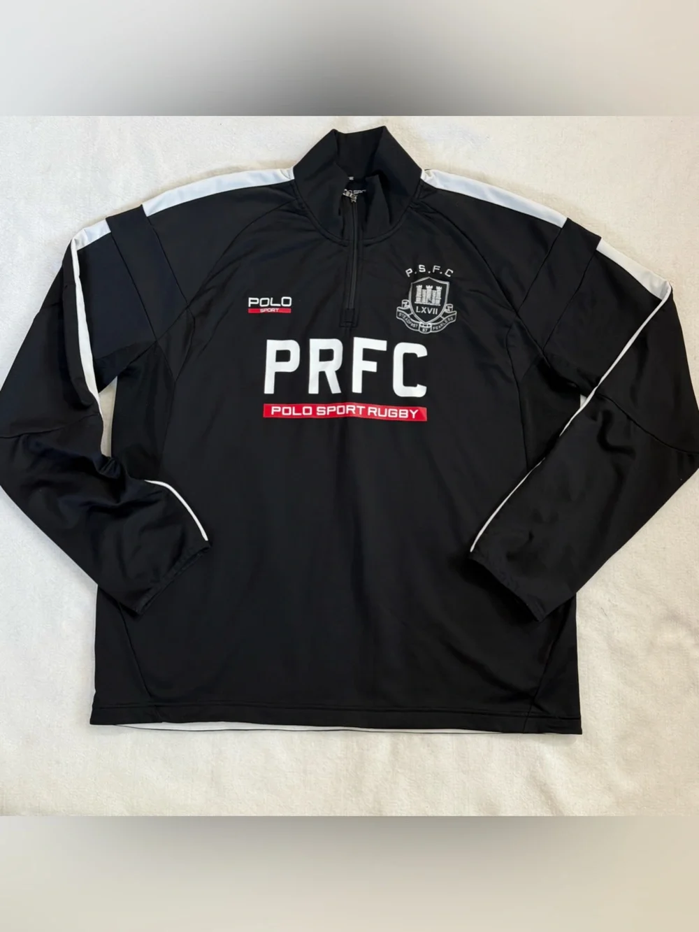 Ralph Lauren Polo Sport Performance Rugby 1/4 Zip Men’s XXL Crest Logo Pullover